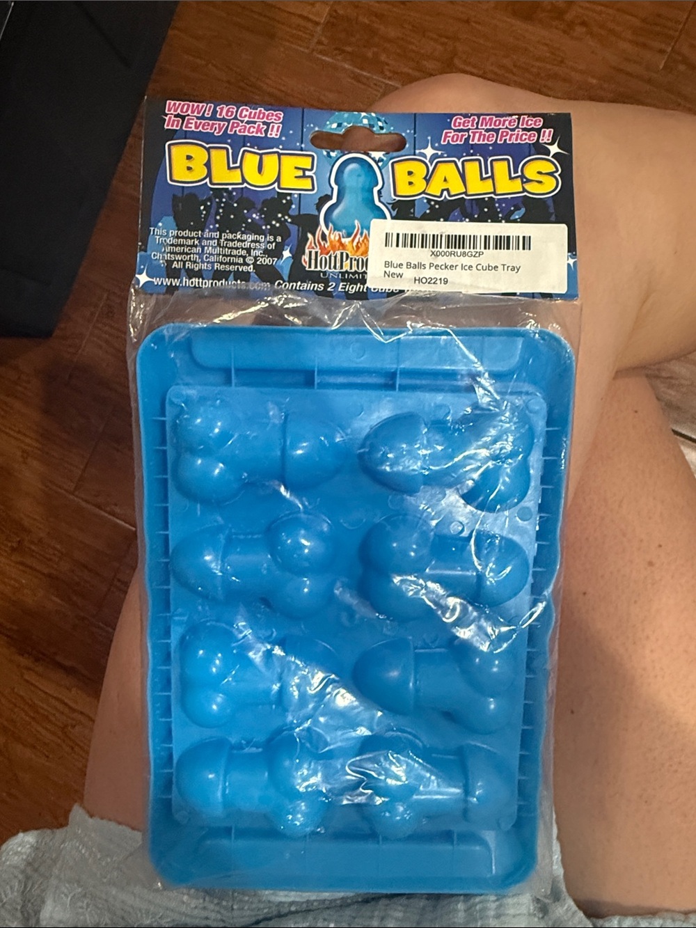 Blue Balls Novelty Ice Cube Tray - Bright Blue